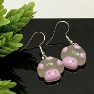 Mushroom Earring, Mario Earring, Gift Idea, Anime Earring, Silly Earring